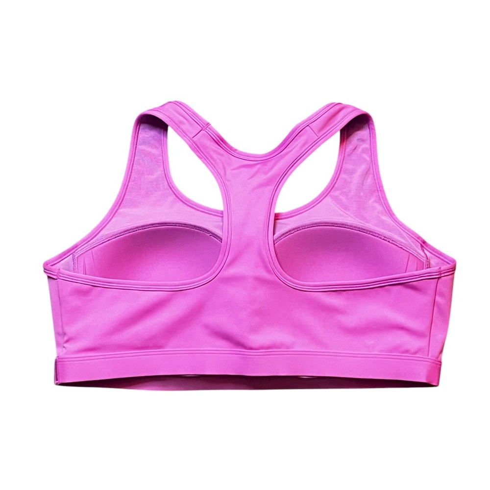 Nike Swoosh Women’s 1X Medium Support Padded Racerback Sports Bra Playful Pink - Picture 7 of 9